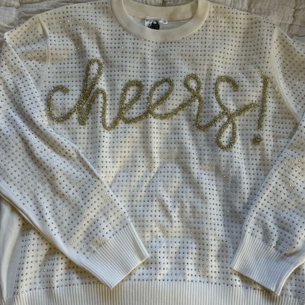 Queen of sparkles cheers sweater